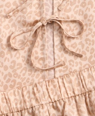 Women's Crepe de Chine 2-Piece Short-Sleeve Top and Pants Pajama Set