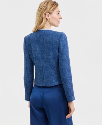 Women&#39;s Boucl&amp;eacute; Tweed Cropped Jacket