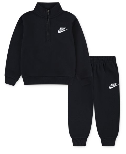 Комплект Nike Logo Detail Sweatshirt and Joggers, 2-Piece Set для мальчиков-малышей, цвет: Чёрный