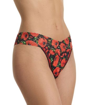 Women's Printed Signature Lace Original Rise Thong Underwear