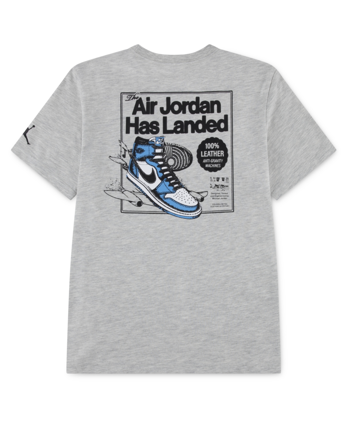 Jordan Air Big Boys 8-20 Crewneck T-shirt In Gray
