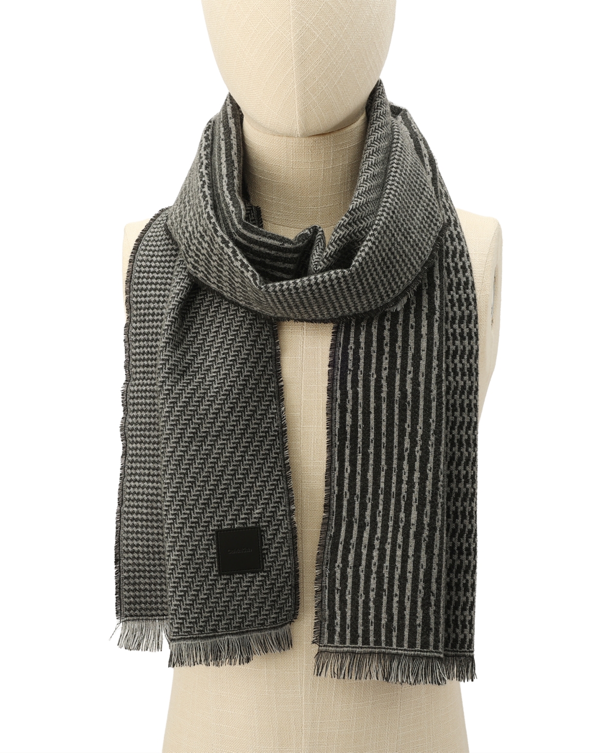 Calvin Klein Mixed Pattern Yarn Dye Scarf