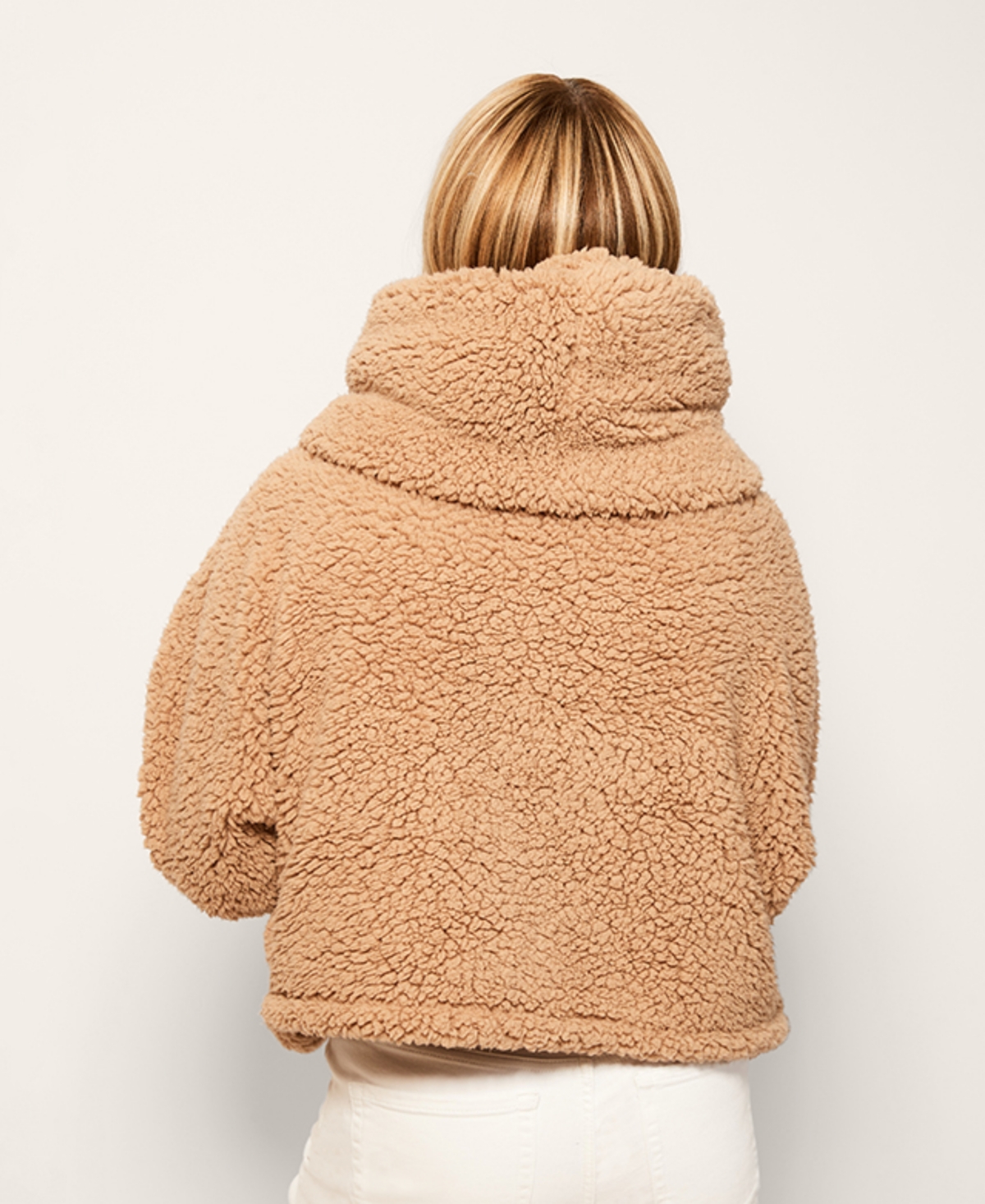 By Jill Martin Hooded Cropped Length Button Front Lounger Jacket