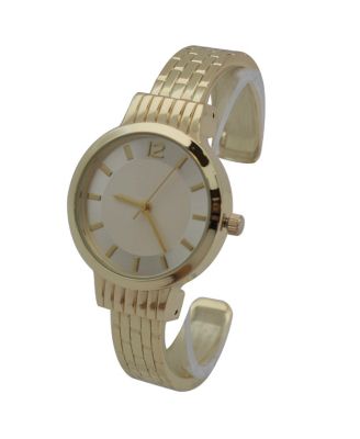 Gold Textured Bangle Watch