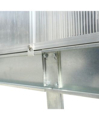 Aluminum Frame Greenhouse with Polycarbonate Panels and Roof Vent