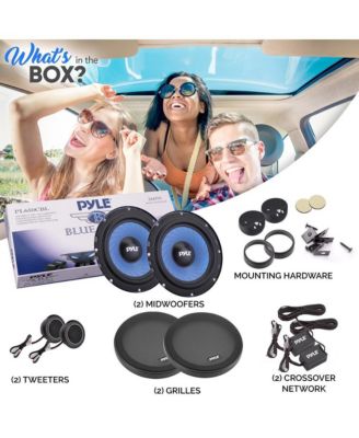 6.5'' Two-Way Component Speaker System, 360W, 4 Ohm, Blue (Pair)