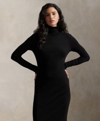 Women's Ribbed Turtleneck Dress