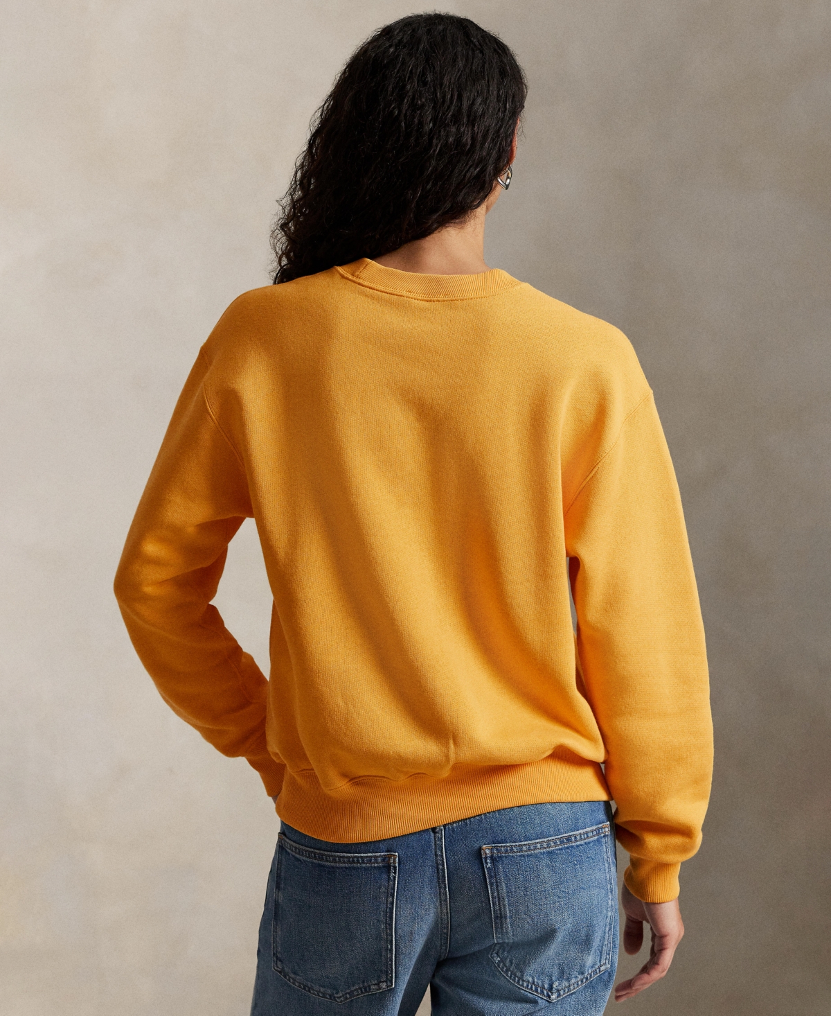 Polo Ralph Lauren Women's Fleece Crewneck Sweatshirt In Yellow