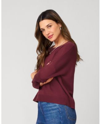 Women's Button Back Rib Knit Sweater