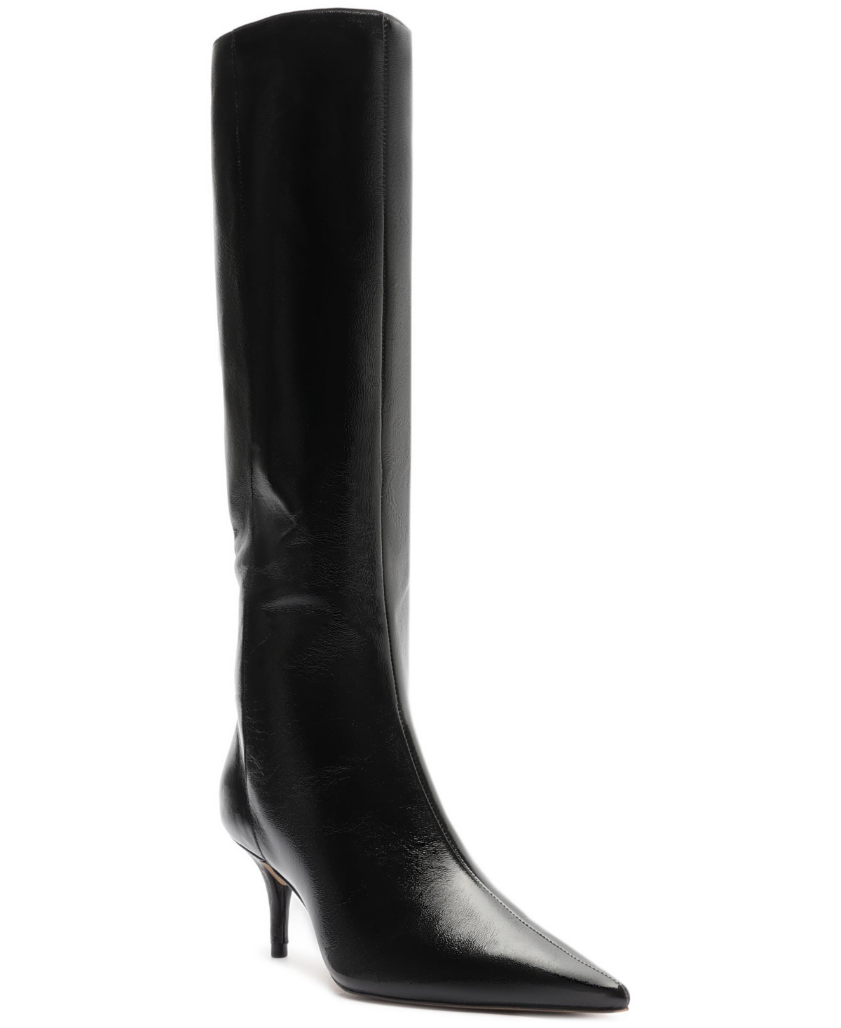 Arezzo Sasha Pointed Toe Knee High Boot In Black