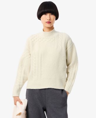 LACOSTE USA - Women's Mock Neck Knit Sweater