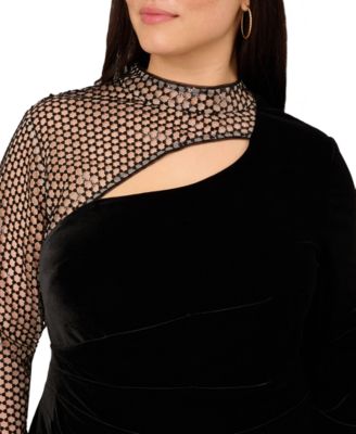 Plus Size Mock Neck Mini Dress