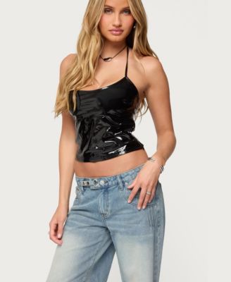 Women's Vikki Vinyl Halter Top