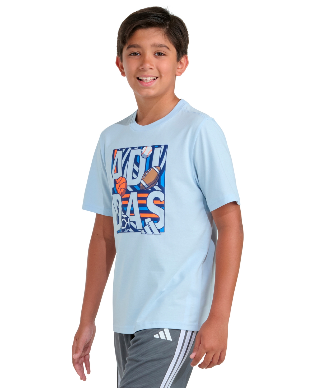 adidas Boys 8-20 Short-Sleeve Multi-Sport Poster T-Shirt