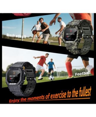 Outdoor sports wristband 1.75-inch full touch screen Bluetooth call flashlight SOS compass -Red