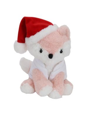 Autumn Pink Fox Holiday/Christmas Plush Stuffed Animal Toy