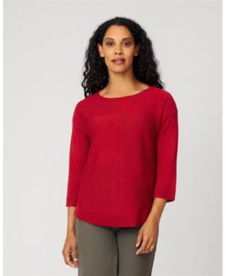 Block Rib Stitch Midweight Tunic Sweater