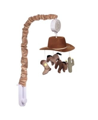 Country Western Cowboy Hat Musical Baby Crib Mobile Soother Toy