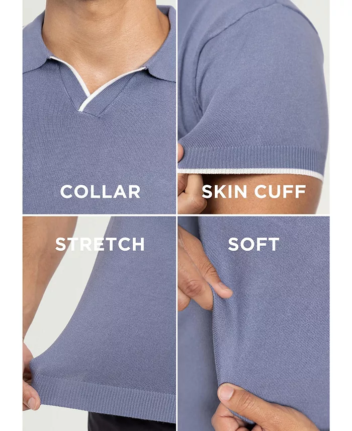Men's Johnny Collar Sweater Polo - thumbnail 9