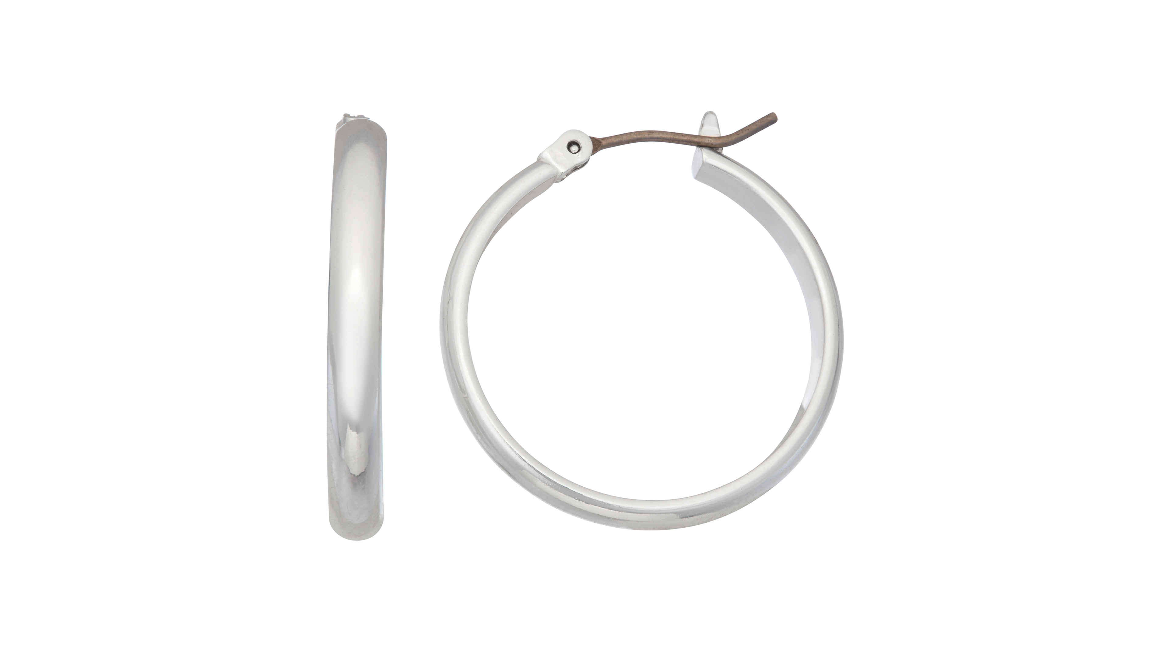 Nine West Medium Silver-Tone Hoop Earrings