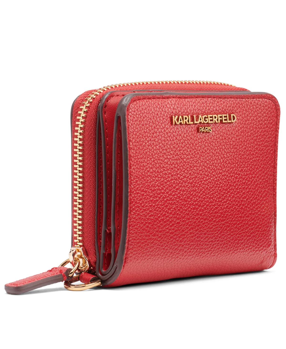 Karl Lagerfeld Boxed Zip Around Wallet In Red