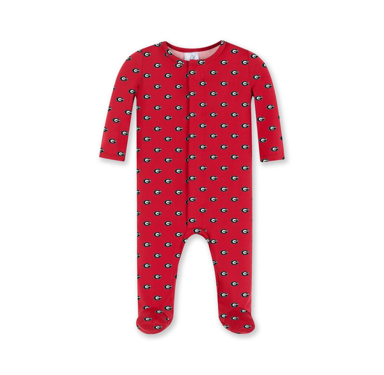Baby Boys and Girls Red Georgia Bulldogs Magnetic Closure Sleeper