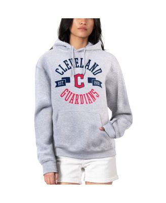 G-III 4Her by Carl Banks - Women's Heather Gray Cleveland Guardians City Graphic Pullover Hoodie
