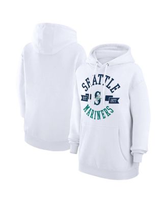 G-III 4Her by Carl Banks - Women's White Seattle Mariners City Graphic Pullover Hoodie