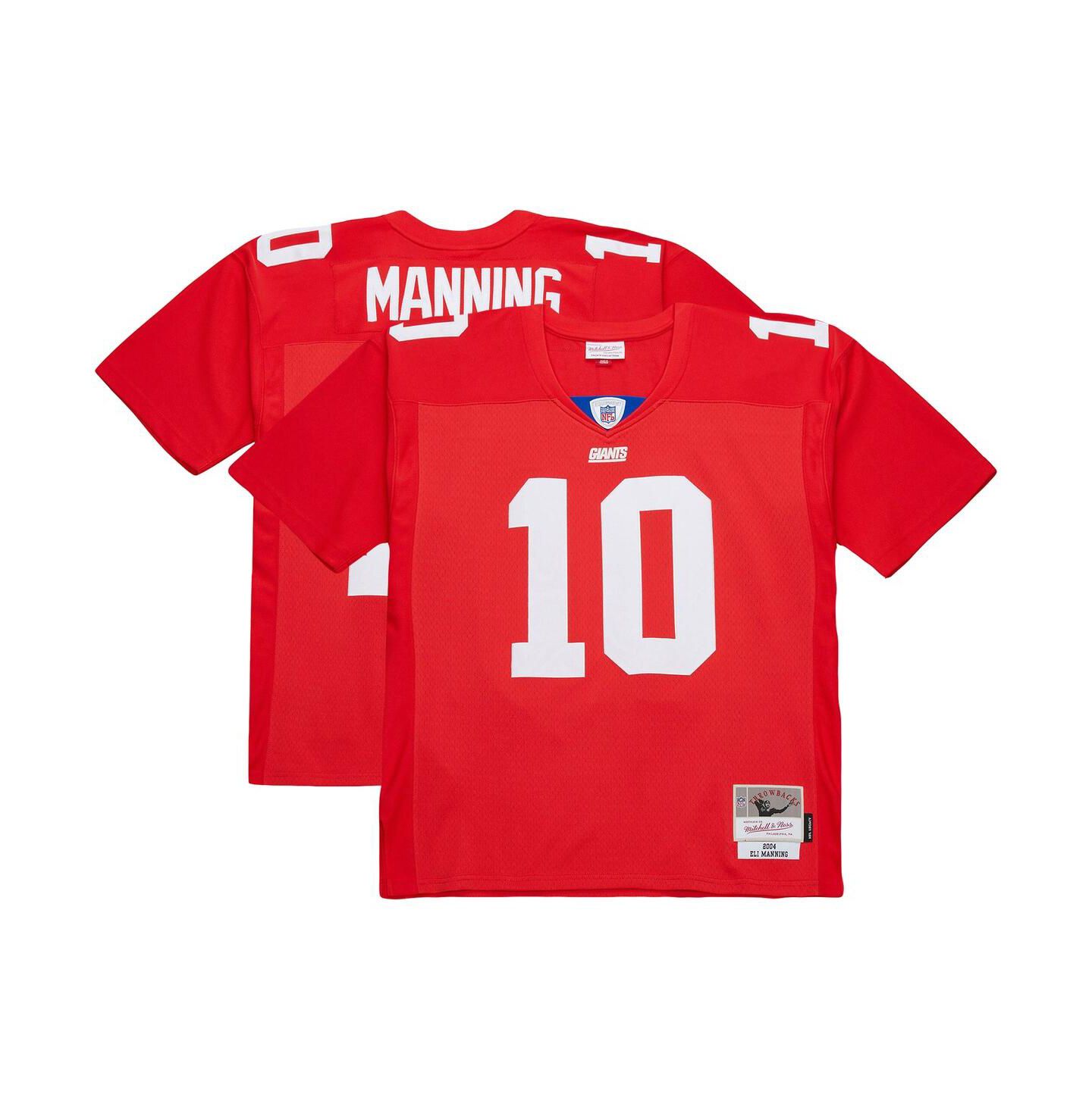 Мужское джерси Mitchell & Ness Eli Manning New York Giants 2004 Legacy Big & Tall, Red — фото 1