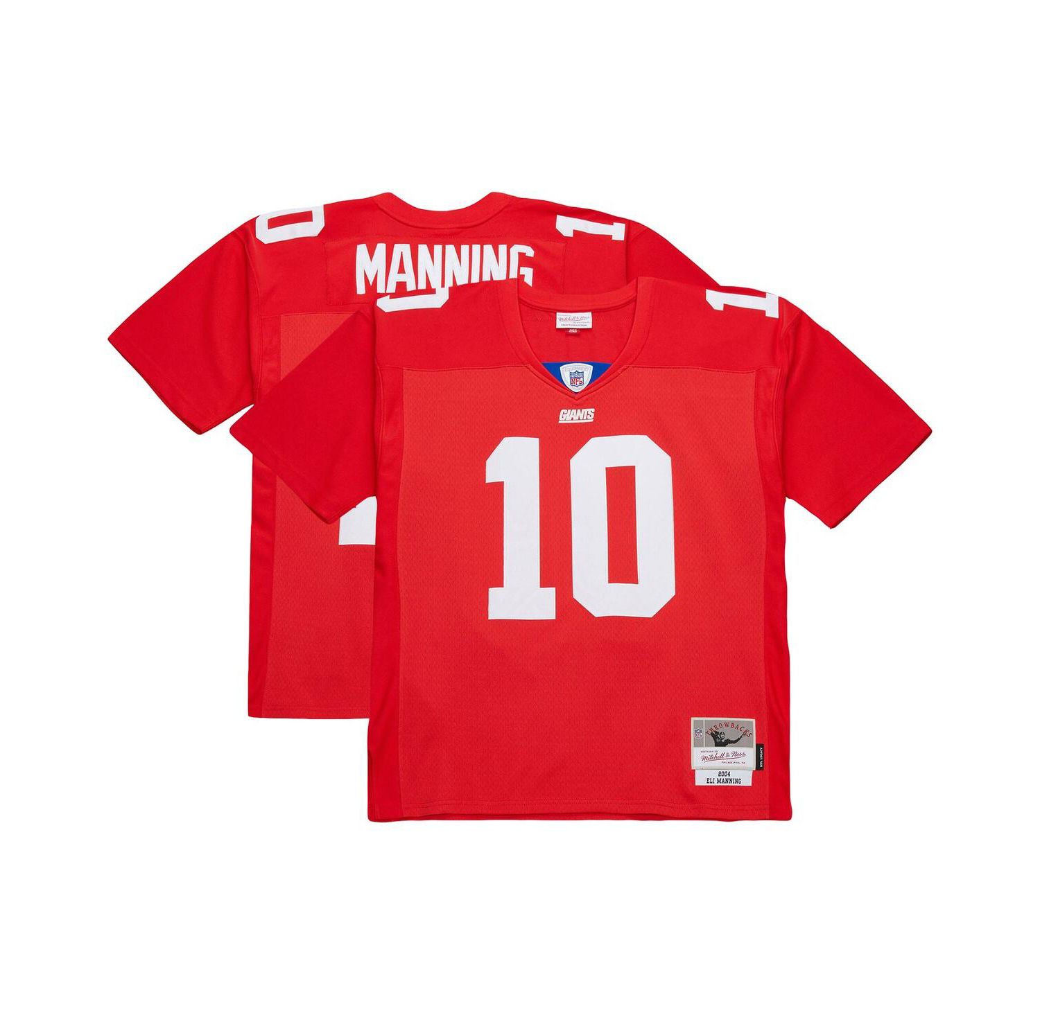 Men's Eli Manning Red New York Giants 2004 Team Legacy Retired Player Big & Tall Jersey