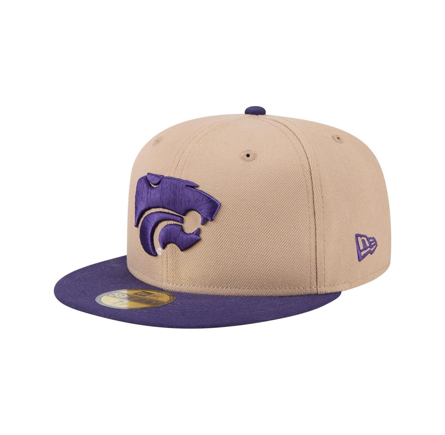 Men's Khaki Kansas State Wildcats Two-Tone 59FIFTY Fitted Hat