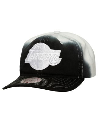 Mitchell & Ness - Men's Black/White Los Angeles Lakers Dip Dye Pro Crown Adjustable Hat