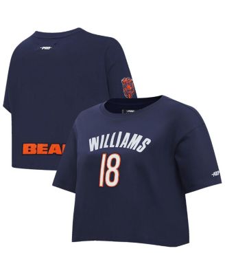 Pro Standard - Women's Caleb Williams Navy Chicago Bears Player Name Number Cropped Boxy T-Shirt