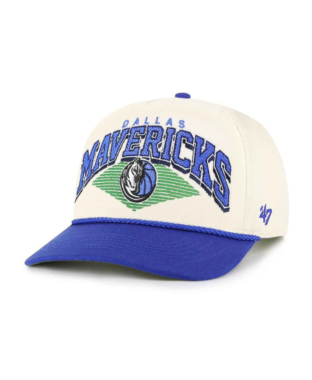 '47 Brand Men's Cream/Blue Dallas Mavericks Pomona Two-Tone Rope Hitch Adjustable Hat