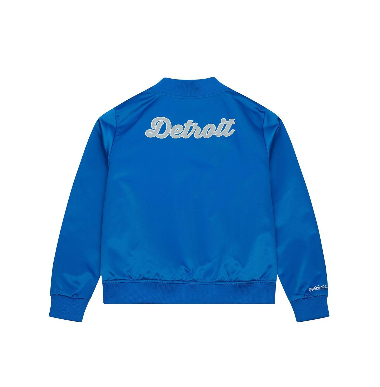 Женская куртка Mitchell & Ness Blue Detroit Lions Full-Snap Satin — фото 2