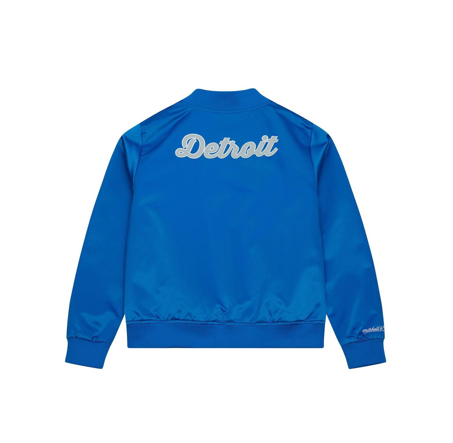 Women's Blue Detroit Lions Full-Snap Satin Jacket