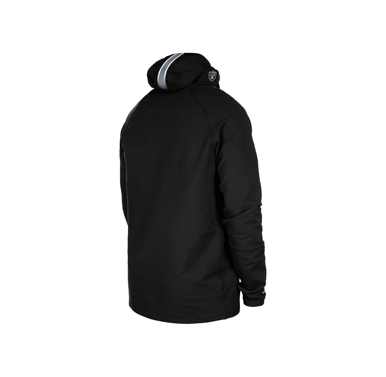 Men's Black Las Vegas Raiders Functional Fandom Balaclava Helmet Stripe Tri-Blend Hoodie