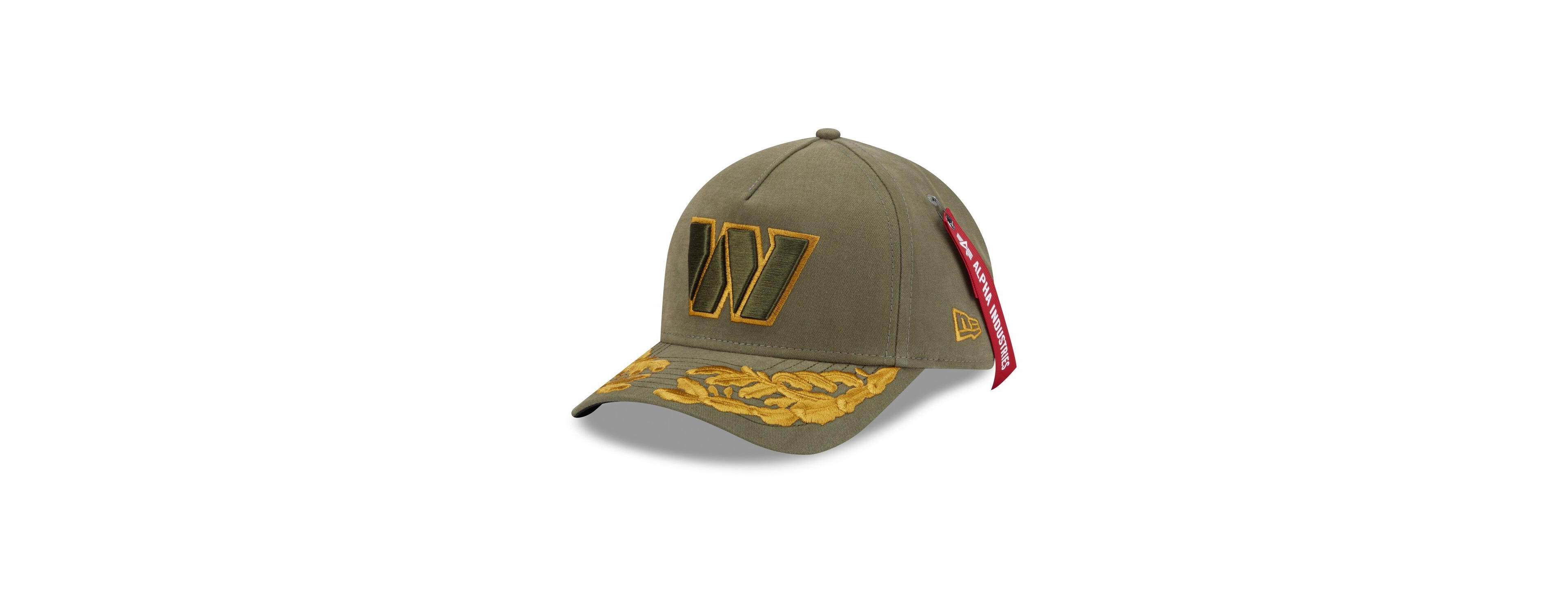 New Era x Alpha Industries Men's Olive Washington Commanders A-Frame 9FORTY Adjustable Hat