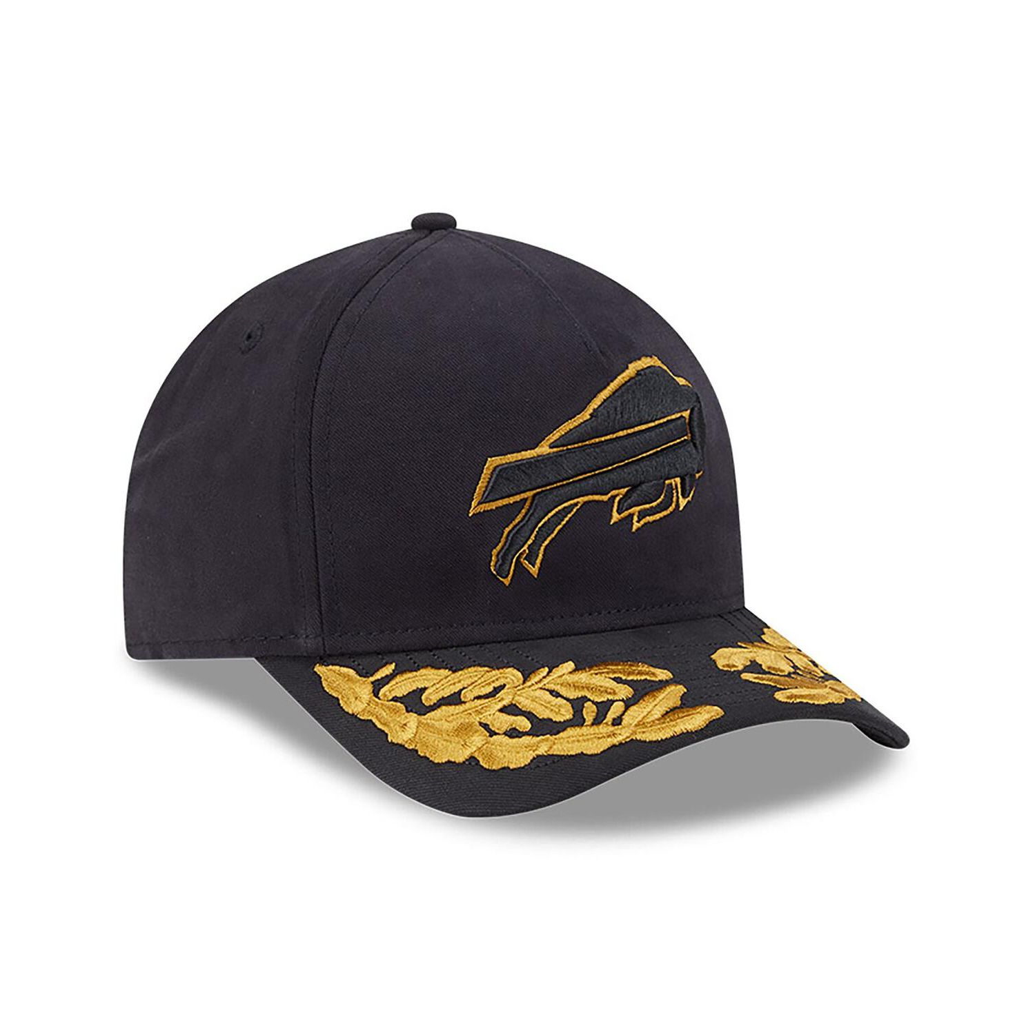 x Alpha Industries Men's Black Buffalo Bills A-Frame 9FORTY Adjustable Hat