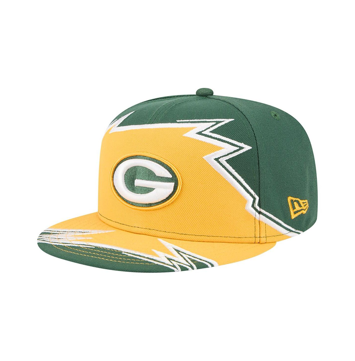 Мужская кепка New Era Green/Gold Green Bay Packers Break 59FIFTY Fitted Hat — фото 1