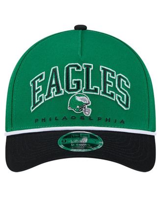 Men's Kelly Green Philadelphia Eagles Throwback Arch COOLERA 9FORTY A-Frame Adjustable Hat