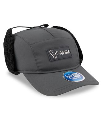 Men's Charcoal Houston Texans 2025 Sideline Cold Weather Runner Dog Ear Adjustable Hat