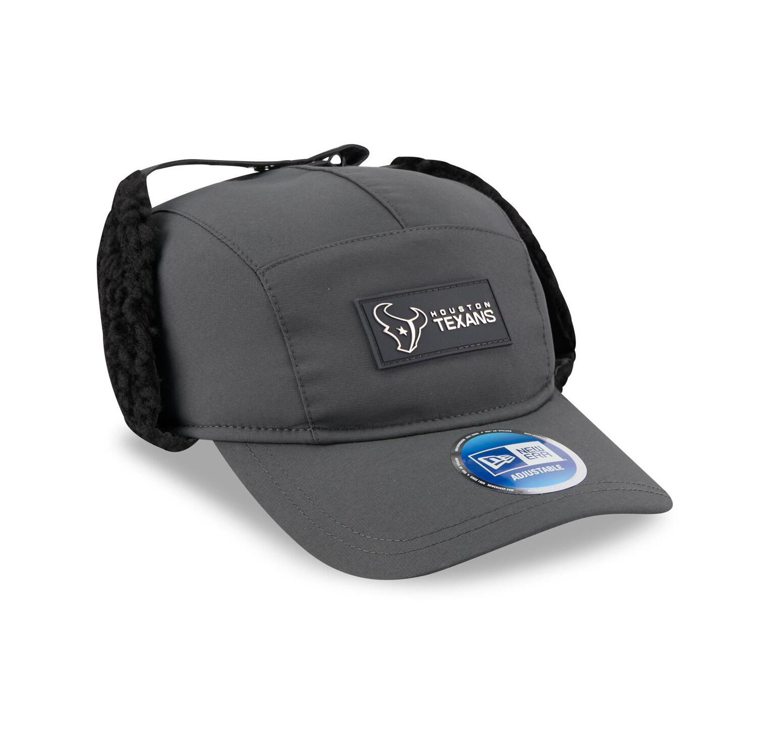 Men's Charcoal Houston Texans 2025 Sideline Cold Weather Runner Dog Ear Adjustable Hat