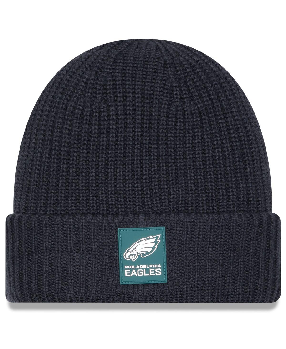 New Era Men's Charcoal Philadelphia Eagles 2025 Sideline Cold Weather Cuffed Knit Hat