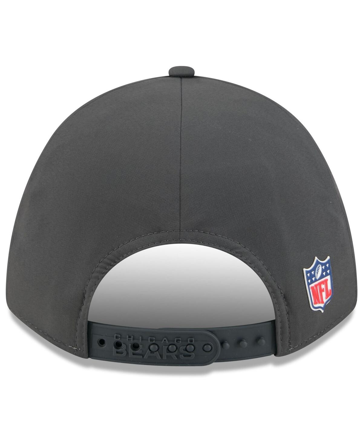 New Era Men's Charcoal Chicago Bears 2025 Sideline Cold Weather 9forty M-crown Adjustable Hat In Green