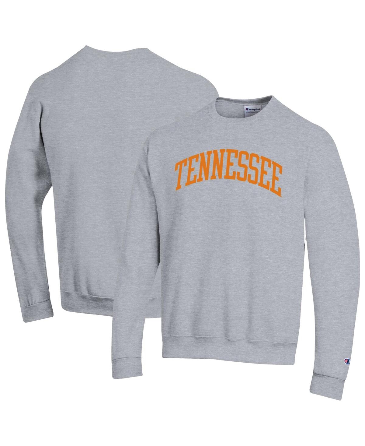 Champion Men's Tennessee Orange Tennessee Volunteers Basic Arch Fleece Pullover Sweatshirt - Heather Gray