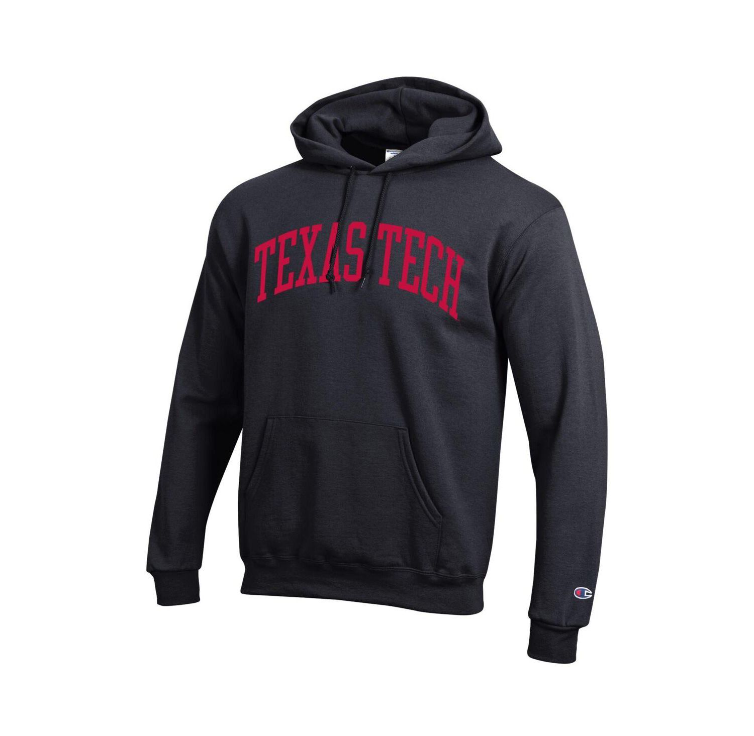 Men's Black Texas Tech Red Raiders Basic Arch Fleece Pullover Hoodie