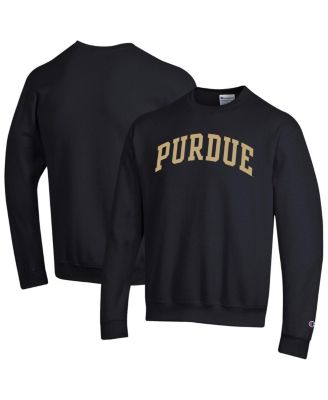 Champion - Men's Black Purdue Boilermakers Basic Arch Fleece Pullover Sweatshirt