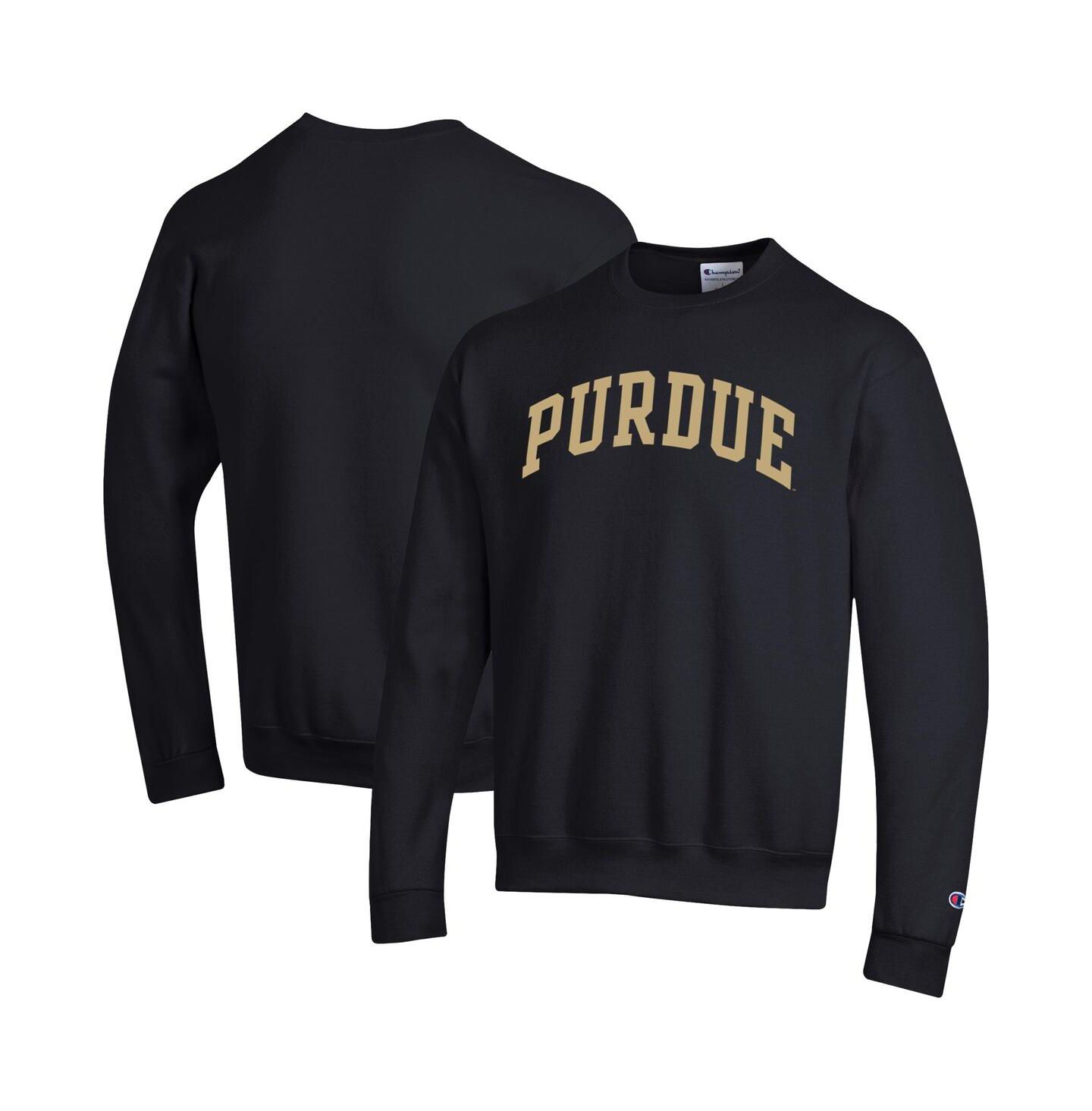 Мужская толстовка Champion Black Purdue Boilermakers Basic Arch Fleece Pullover — фото 1