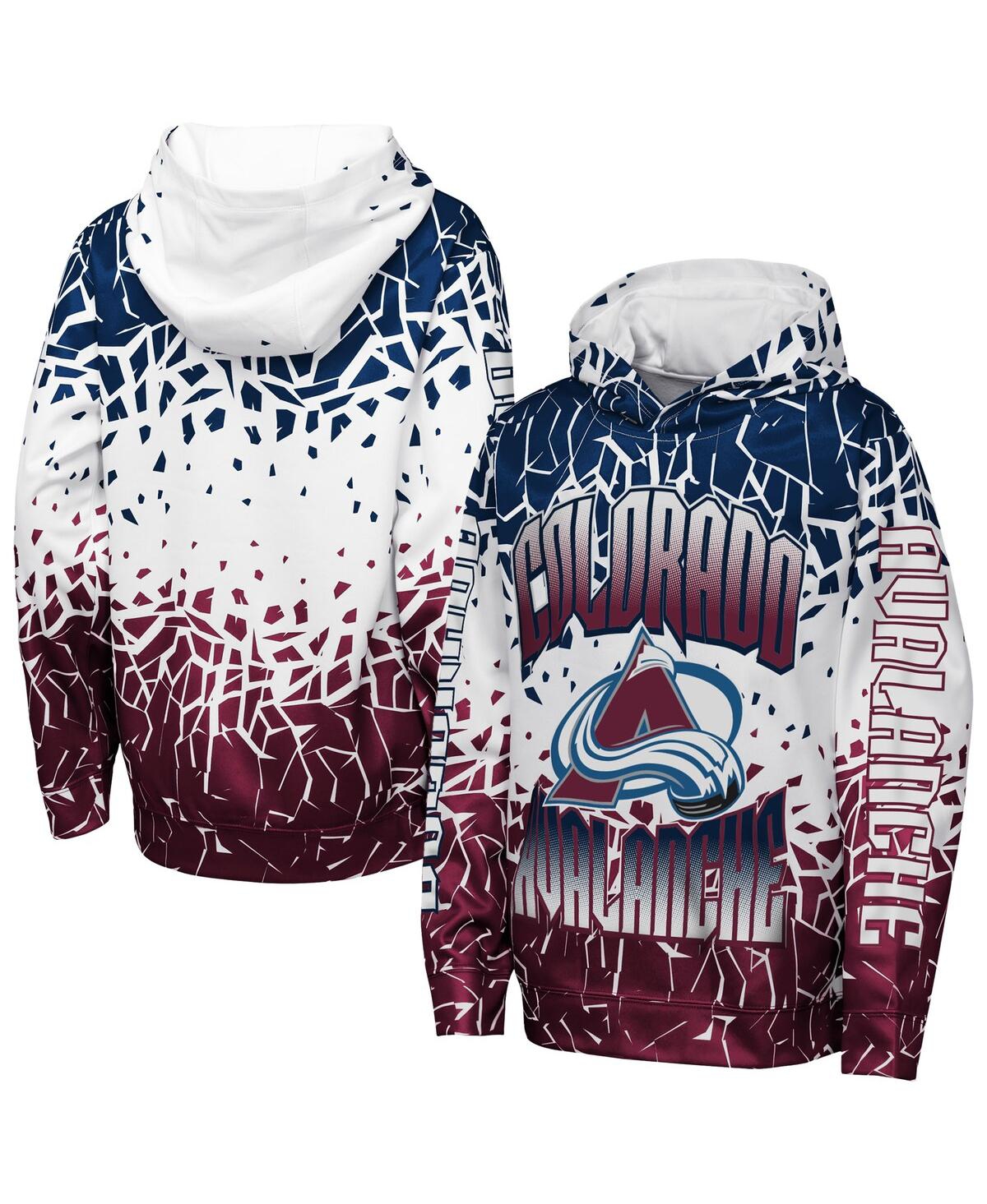 Outerstuff Big Boys And Girls Navy Colorado Avalanche Frozen Frenzy Hoodie In Multi